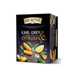 Big Active Herbata Czarna Earl Grey O Smaku Bergamotki I Cytrusów, Aromatyzowana 20 Torebek X 2G 