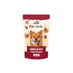 Pan Mięsko Psia Uczta Kawałki W Sosie Z Kaczką I Tuńczykiem 150 G