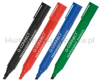 Q-Connect Marker permanentny ścięty, 3-5mm (linia), czarny  - 2