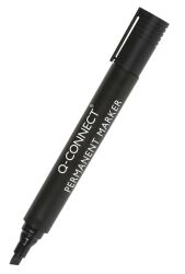 Q-Connect Marker permanentny ścięty, 3-5mm (linia), czarny 