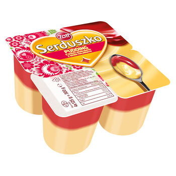 Zott Serduszko Pudding Wanilia Z Sosem Malinowym 4X125G