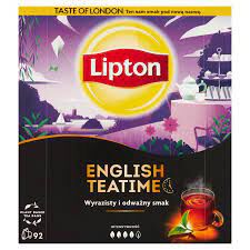 Lipton Herbata Czarna English Teatime 92 Torebki (Data przydatności 31.12.2024)