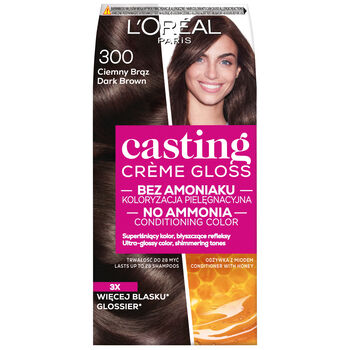 L'Oreal Paris Casting CreMe Gloss Farba Do Włosów 300 Ciemny Brąz 180 Ml