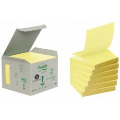 Ekologiczne Karteczki Samoprzylepne Post-It Z-Notes (R330-1B), 76X76Mm, 6 Bl. X 100 Kart., Żółte
