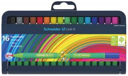 Schneider Flamaster Link-It, 1,0mm, stojak - podstawka, 16szt. mix kolorów 
