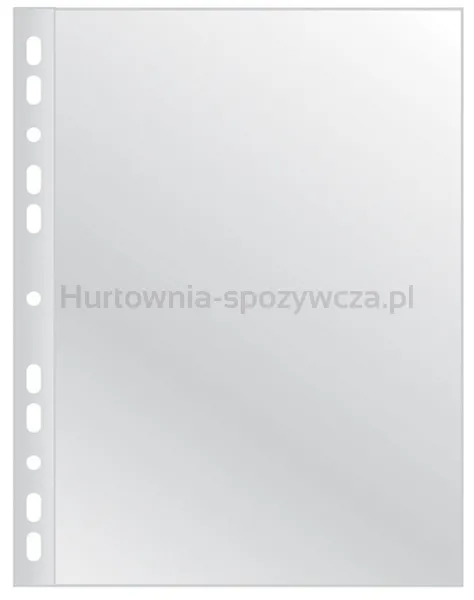 Koszulki na dokumenty Q-CONNECT, poszerzane, PP, A4, groszkowe, 40mikr., 100szt.
