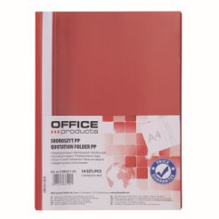 Skoroszyt Office Products, 120/180 Mic, Pp, Czerwony