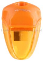 Temperówka KEYROAD Star, plastikowa, pojedyncza, z pojemnikiem, pakowane na displayu, mix kolorów - 4