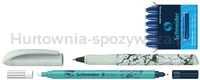 Pióro kulkowe SCHNEIDER Easy Set, wymazywacz, 6 nabojów, blister, mix kolorów - 3