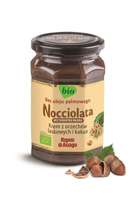 Krem Z Orzechów Laskowych I Kakao Bez Dodatku Mleka Bezglutenowy Bio 250 G - Rigoni Di Asiago (Nocciolata) [BIO]