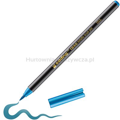 Edding Pisak z końcówką pędzelkową e-1340 metaliczny niebieski 