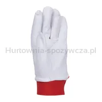 Rękawice Robocze Donau Safety, Skóra Kozia Po Stronie Dłoni, Rzep, Rozm. 11/Xxl, Biało-Czerwone - 3