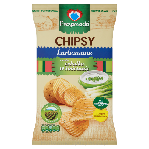 Przysnacki Chipsy O Smaku Cebulka W Śmietanie Karbowane 135 G