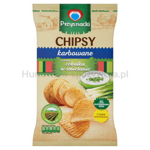 Przysnacki Chipsy O Smaku Cebulka W Śmietanie Karbowane 135 G