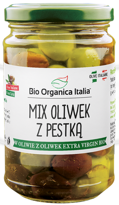 Oliwki Mix Z Pestką W Oliwie Z Oliwek Extra Virgin Bio 280 G (Słoik) - Bio Organica Italia [BIO]