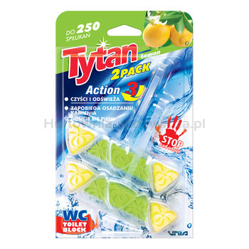 Tytan Kostka Toaletowa Wc Action 3 Lemon 2X40G