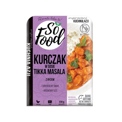 SoFood Kurczak w Sosie Tikka Masala z ryżem 330g