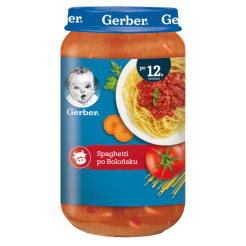 Gerber Junior Obiadek Spaghetti Po Bolońsku Po 12 Miesiącu 250 G