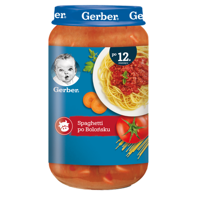 Gerber Junior Obiadek Spaghetti Po Bolońsku Po 12 Miesiącu 250 G