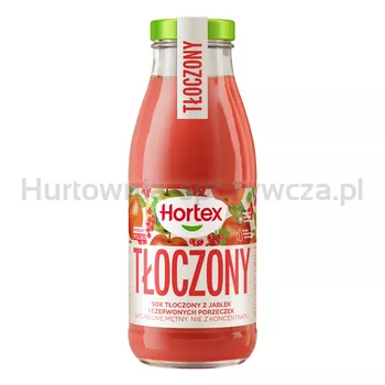Hortex sok tłoczony z jabłek i czerwonych porzeczek, naturalnie mętny, nie z koncentratu butelka szklana 250ml