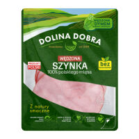 Goodvalley Wędzona szynka 100% polskiego mięsa w plastrach 100g