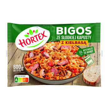 Hortex Bigos ze słodkiej kapusty z kiełbasą 600 g