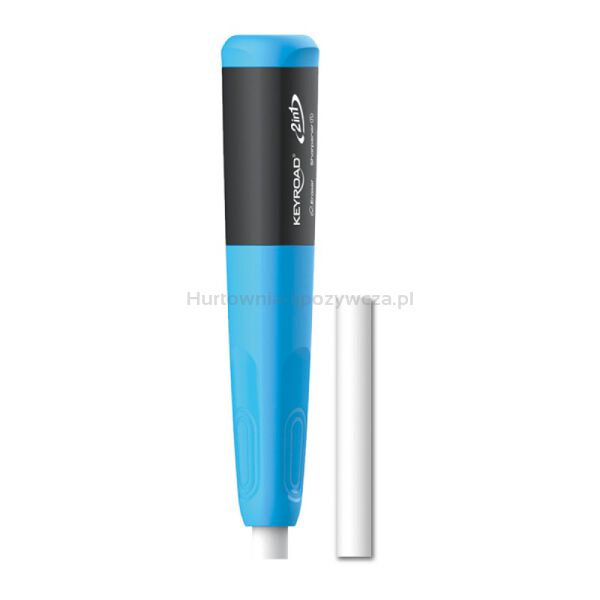 Temperówka plastikowa z gumką KEYROAD, średnica: 8mm, wkład, blister - 2