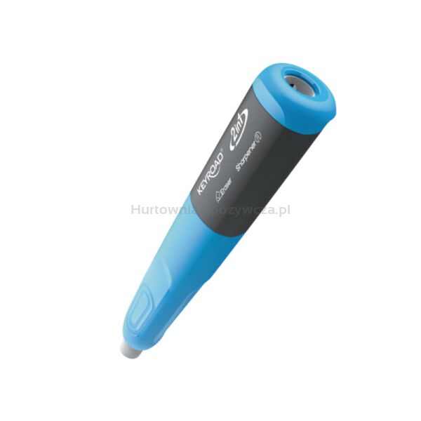 Temperówka plastikowa z gumką KEYROAD, średnica: 8mm, wkład, blister - 3