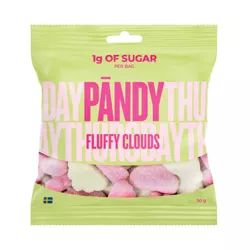 PANDY Fluffy Clouds - błonnikowe żelki bez cukru 45% mniej kalorii, Poziomka &amp Zielone Jabłko 50g