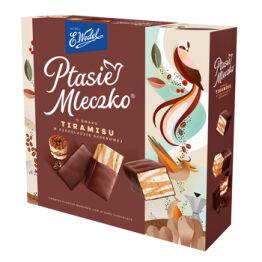 E.Wedel Ptasie Mleczko® o smaku tiramisu w czekoladzie deserowej 340g
