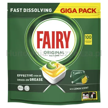 Fairy Original Cytryna Kapsułki do zmywarki All In One, 100 tabletek
