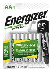 Akumulator Energizer Universal, Aa, Hr6, 1,2V, 1300Mah, 4Szt.