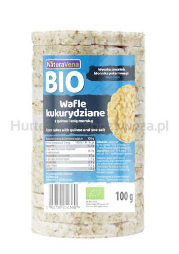 Wafle Kukurydziane Z Quinoa I Solą Morską Bio 100 G - Naturavena [BIO]