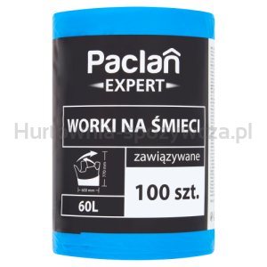 Paclan Expert Worki Na Śmieci Wiązane 60L 100 Szt.