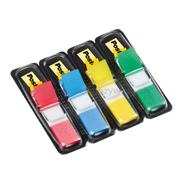 Post-It Zakładki indeksujące (683-4), PP, 11,9x43,1mm, 4x35 kart., mix kolorów  - 2