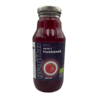 Syrop Z Truskawek Bez Dodatku Cukru Keto Bio 330 Ml - Grajfka [BIO]