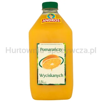 ANDROS Sok z pomarańczy wyciskanych 1,5L (w tym +0,50 zł/szt. zwrotnej kaucji)