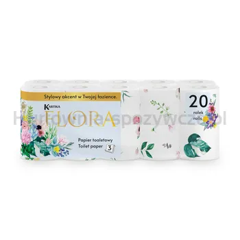 Papier toaletowy 20R KARTIKA FLORA DECOR 160 list 3W CEL