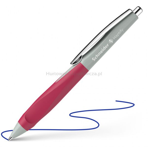 Długopis automatyczny SCHNEIDER Haptify, M, szaro-purpurowy - 3