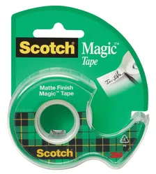 Taśma biurowa SCOTCH® Magic™ (890 8-1975), matowa, z dyspenserem, 19mm, 7, 5m