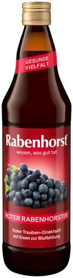 Rabenhorst Sok Z Czerwonych Winogron Z Żelazem 750 Ml [BIO]