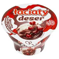 Łaciaty Deser na bazie maślanki o smaku brownie z wiśniami 170g