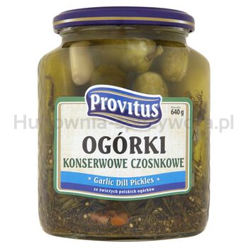 Provitus Ogóki konserwowe z czosnkiem 640G