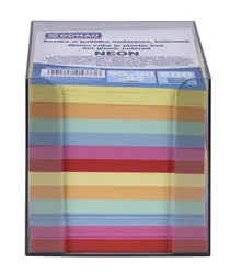 Donau Kostka nieklejona, w pudełku, 95x95x95mm, ok. 800 kart., neon, mix kolorów 