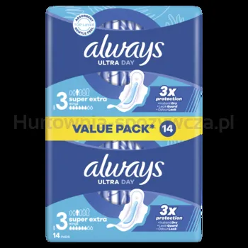 Always Podpaski Ultra Super Extra ze skrzydełkami 14 szt.