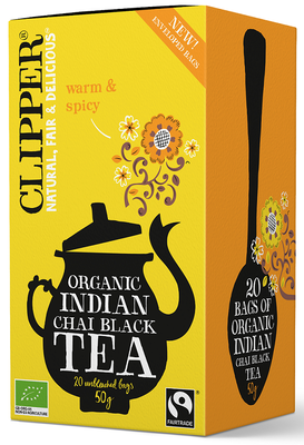 Clipper  Herbata Czarna Chai Z Cynamonem I Goździkami Fair Trade Bio (20 X 2,5 G) 50 G [BIO]