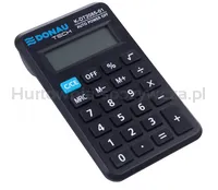 Kalkulator kieszonkowy DONAU TECH, 8-cyfr. wyświetlacz, wym. 114x69x19 mm, czarny - 5
