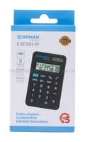 Kalkulator kieszonkowy DONAU TECH, 8-cyfr. wyświetlacz, wym. 114x69x19 mm, czarny - 7