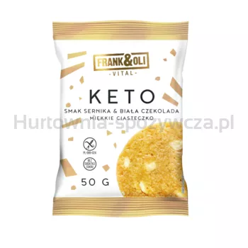 Frank & Oli Keto miękkie ciasteczko smak sernika & białą czekolada 50g