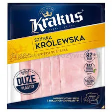 Krakus Szynka królewska drobiowa plastry 120 g